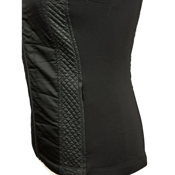 NEW Athleta Womens Black Quilted Zip Up Vest Sleeveless Jacket Athletic Stretch - Picture 6 of 12